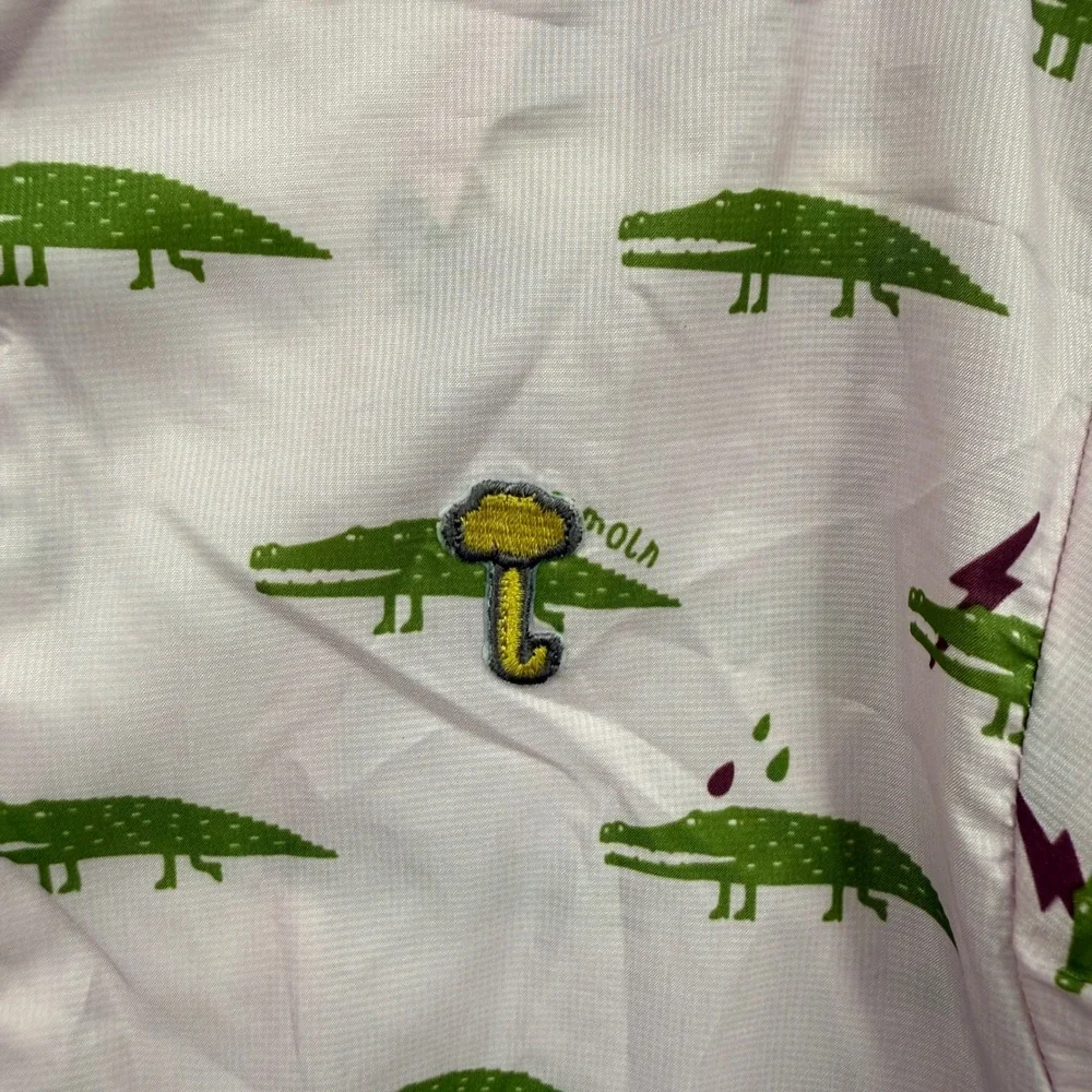 MoiMoiLn‎ Kids GirlPink Crocodile Print Lightweight Rain Jacket 90 Sz 2T 90